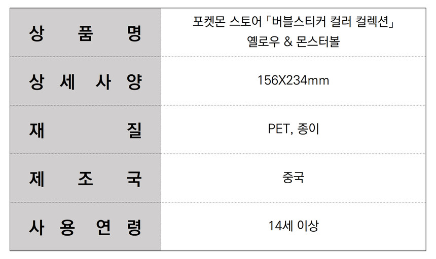 포켓몬 스토어 「버블스티커 컬러 컬렉션」 옐로우  몬스터볼_B.jpg